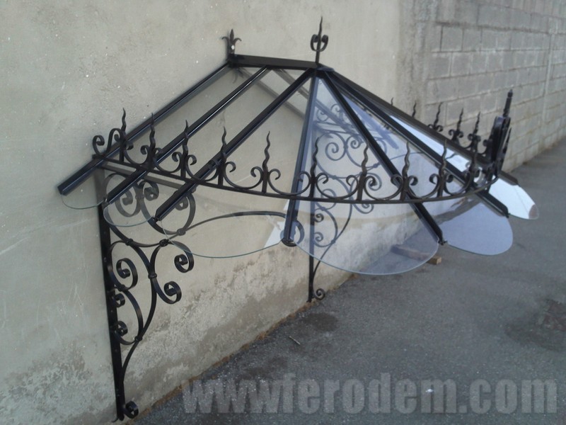 marquise fer forge, auvent, ce, norme, MARQUISE EN FER FORGE